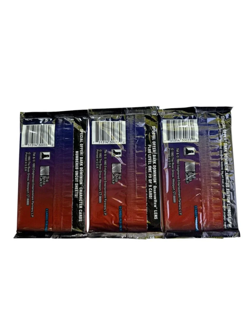 Vintage 1993 Dark Dominion Sealed Booster Packs (Set of 3)